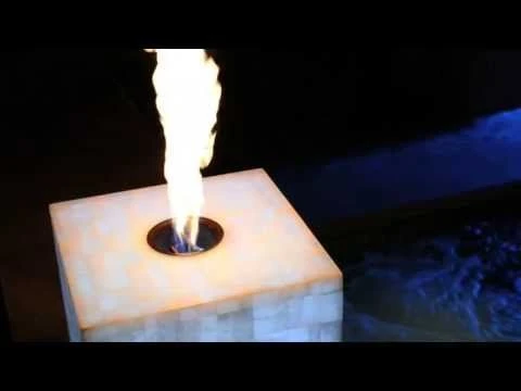 Grand Effects SQxxF16 16x16-Inch Square Floor Mount White Quartz Stone Candelere With Electronic Ignition & LED Lights 5 Grand Effects SQxxF16 16x16-Inch Square Floor Mount White Quartz Stone Candelere With Electronic Ignition & LED Lights - Image 3