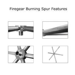 Firegear FPB-SFBSMTN Match Light Gas Fire Pit Burner Kit With Square Flat Pan & Stainless Steel Burning Spur 8 Firegear FPB-SFBSMTN Match Light Gas Fire Pit Burner Kit With Square Flat Pan & Stainless Steel Burning Spur -Empire Spinning Shop burning spur features 3