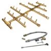 Crossfire By Warming Trends CFBCT-FLKV Match Light Round Tree-Style Brass Gas Fire Pit Burner Kit