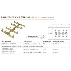 Crossfire By Warming Trends CFBDT-FLKV Match Light Double Tree-Style Brass Gas Fire Pit Burner Kit -Empire Spinning Shop cfdt160 b 11 22