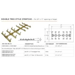 Crossfire By Warming Trends CFBDT-FLKV Match Light Double Tree-Style Brass Gas Fire Pit Burner Kit -Empire Spinning Shop cfdt240 b 11 22