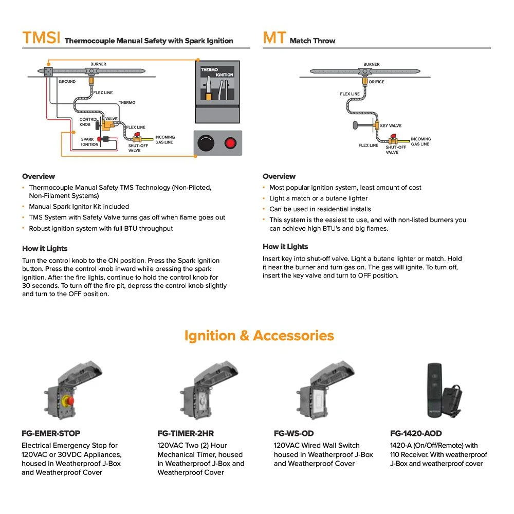 Firegear FG-TSSBK Stainless Steel T-Shaped Gas Fire Pit Burner Kit 7 Firegear FG-TSSBK Stainless Steel T-Shaped Gas Fire Pit Burner Kit - Image 5