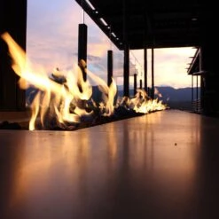 Firegear FG-LOF-SHDMT Line Of Fire Match Light Ignition Gas Fire Pit Burner Kit With Drop Pan & Stainless Steel H-Shaped Burner -Empire Spinning Shop fg lof bhfawf ls c 04 21 6