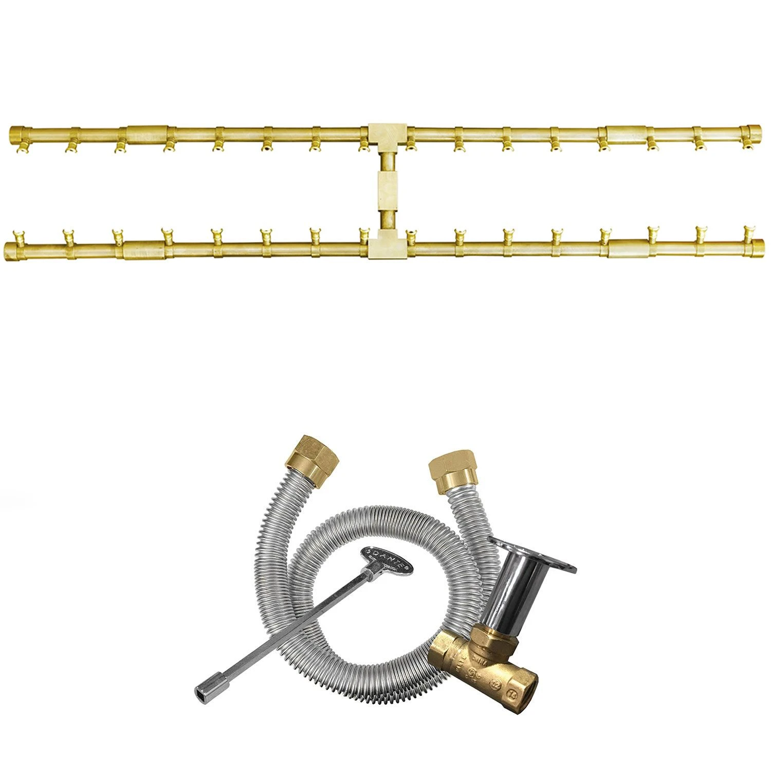 Firegear FG-PSBRHBK Pro Series Brass H-Shaped Gas Fire Pit Burner Kit 9 Firegear FG-PSBRHBK Pro Series Brass H-Shaped Gas Fire Pit Burner Kit - Image 7