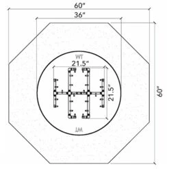 Crossfire By Warming Trends 60-Inch Octagonal Ready-to-Finish Fire Pit Enclosure With Gas Burner Kit -Empire Spinning Shop fo60 spec a 03 21