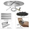 Firegear FPB-DBSMT-PK Round Stainless Steel Gas Fire Pit Burner Kit For Paver Blocks With Match Light Ignition -Empire Spinning Shop fpb 34dmtn pk