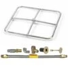 Spotix Square HPC Match Lit Fire Pit Burner Kits -Empire Spinning Shop fpssq12kit lp msab a 05 21