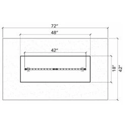 Crossfire By Warming Trends 72x42-Inch Rectangular Ready-to-Finish Fire Pit Enclosure With Gas Burner Kit -Empire Spinning Shop fr7242 spec a 03 21