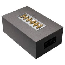 Crossfire By Warming Trends 48x30-Inch Rectangular Ready-to-Finish Fire Pit Enclosure With Tree-Style Gas Burner Kit