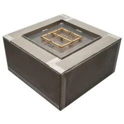Crossfire By Warming Trends 36x36-Inch Square Ready-to-Finish Fire Pit Enclosure With Gas Burner Kit