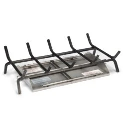 Real Fyre G45 Vented Fireplace Burner, See-Thru, Stainless Steel