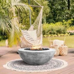 Prism Hardscapes PH-426 Moderno 5 Concrete Gas Fire Pit, 36-Inch -Empire Spinning Shop moderno 5 ls a 04 22