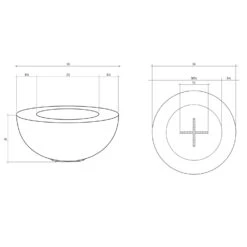 Prism Hardscapes PH-426 Moderno 5 Concrete Gas Fire Pit, 36-Inch -Empire Spinning Shop moderno 5 specs