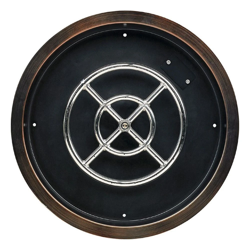 American Fire Glass Match Light Fire Pit Kits, Oil Rubbed Bronze Round Bowl Pans 5 American Fire Glass Match Light Fire Pit Kits, Oil Rubbed Bronze Round Bowl Pans - Image 3