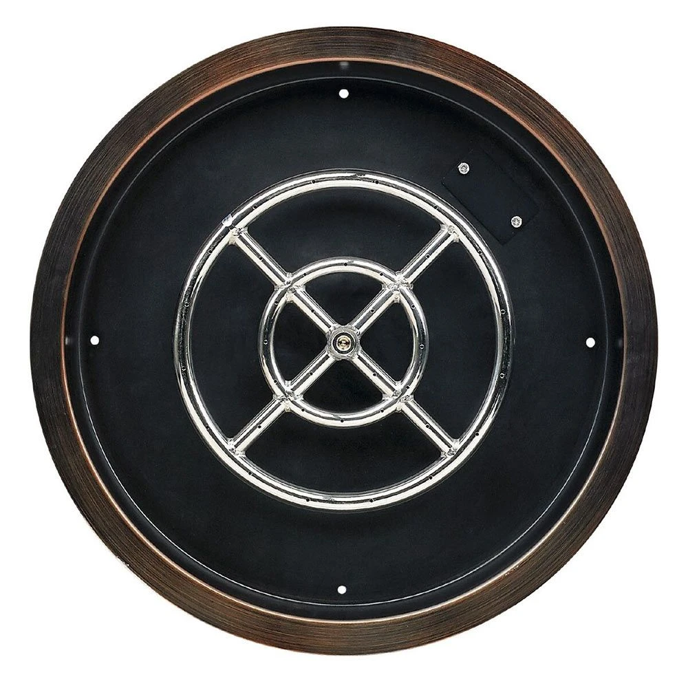 American Fire Glass Match Light Fire Pit Kits, Oil Rubbed Bronze Round Bowl Pans 9 American Fire Glass Match Light Fire Pit Kits, Oil Rubbed Bronze Round Bowl Pans - Image 7