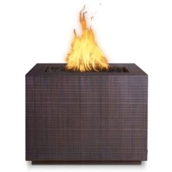 TOP Fires By The Outdoor Plus Forma 30x30-Inch Square Copper Gas Fire Pit