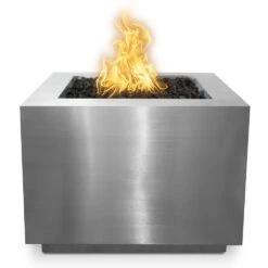 TOP Fires By The Outdoor Plus Forma 42x42-Inch Square Stainless Steel Gas Fire Pit