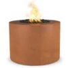 TOP Fires By The Outdoor Plus Beverly 30-Inch Round Corten Steel Gas Fire Pit -Empire Spinning Shop opt 30rrcs a 09 21 1