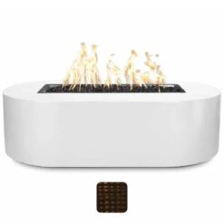 TOP Fires By The Outdoor Plus Bispo Oval Copper Gas Fire Pit