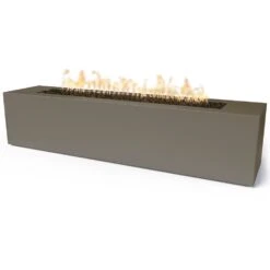 TOP Fires By The Outdoor Plus Carmen 72x16x24-Inch Linear Concrete Gas Fire Pit