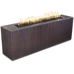 TOP Fires By The Outdoor Plus Carmen 72x24-Inch Linear Copper Gas Fire Pit