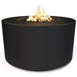 TOP Fires By The Outdoor Plus Florence 42-Inch Tall Concrete Gas Fire Pit -Empire Spinning Shop opt fl4224 blk a 09 21