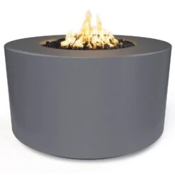 TOP Fires By The Outdoor Plus Florence 42-Inch Tall Concrete Gas Fire Pit -Empire Spinning Shop opt fl4224 gry a 09 21