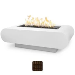 TOP Fires By The Outdoor Plus La Jolla Rectangular Copper Gas Fire Pit