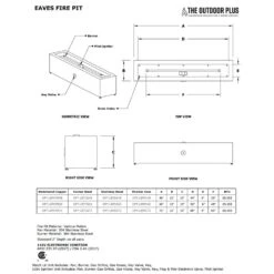 TOP Fires By The Outdoor Plus Eaves 48x10-Inch Linear Stainless Steel Gas Fire Pit 9 TOP Fires By The Outdoor Plus Eaves 48x10-Inch Linear Stainless Steel Gas Fire Pit -Empire Spinning Shop opt lbtxx48 specs a 09 21