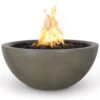TOP Fires By The Outdoor Plus Luna Round Concrete Gas Fire Pit -Empire Spinning Shop opt lun30 ash a 10 21