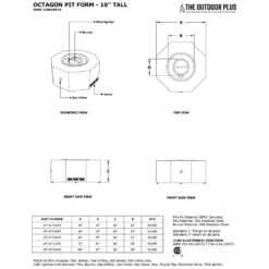The Outdoor Plus OPT-OCTG72 Ready-to-Finish Octagon Fire Pit Kit, 72-Inch -Empire Spinning Shop opt octg36pb specs a 11 21 3