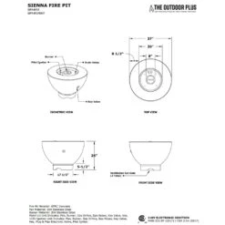 TOP Fires By The Outdoor Plus Sienna 37-Inch Round Concrete Gas Fire Pit 25 TOP Fires By The Outdoor Plus Sienna 37-Inch Round Concrete Gas Fire Pit -Empire Spinning Shop opt rf37x specs a 10 21