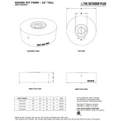 The Outdoor Plus OPT-RL48 Ready-to-Finish Round Fire Pit Kit, 48-Inch -Empire Spinning Shop opt rl48pb specs a 11 21 3