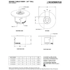 The Outdoor Plus OPT-RRL48 Ready-to-Finish Round Fire Pit Table Kit, 48-Inch 9 The Outdoor Plus OPT-RRL48 Ready-to-Finish Round Fire Pit Table Kit, 48-Inch -Empire Spinning Shop opt rrl48drpb specs a 11 21 3