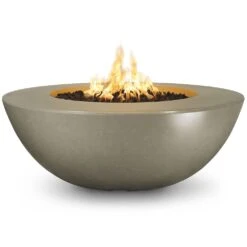 TOP Fires By The Outdoor Plus Sedona Wide Ledge Concrete Gas Fire Pit