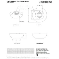TOP Fires By The Outdoor Plus Sedona Wide Ledge Concrete Gas Fire Pit 23 TOP Fires By The Outdoor Plus Sedona Wide Ledge Concrete Gas Fire Pit -Empire Spinning Shop opt sedwlxx specs a 09 21