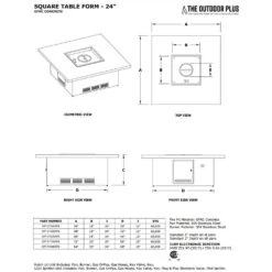 The Outdoor Plus OPT-ST48 Ready-to-Finish Square Fire Pit Table Kit, 48x48-Inch 9 The Outdoor Plus OPT-ST48 Ready-to-Finish Square Fire Pit Table Kit, 48x48-Inch -Empire Spinning Shop opt st36drpb specs a 11 21 4