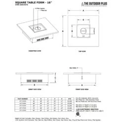 The Outdoor Plus OPT-ST48 Ready-to-Finish Square Fire Pit Table Kit, 48x48-Inch 11 The Outdoor Plus OPT-ST48 Ready-to-Finish Square Fire Pit Table Kit, 48x48-Inch -Empire Spinning Shop opt st36pb specs a 11 21 4