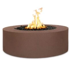 TOP Fires By The Outdoor Unity 72x24-Inch Round Powder Coated Steel Gas Fire Pit -Empire Spinning Shop opt unypc48 cpv a 09 21 2