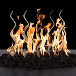 The Outdoor Plus OPT-WBSxx Stainless Steel Fireplace Waves -Empire Spinning Shop opt wbs24 ls