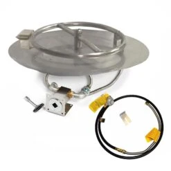 HPC Fire MLFPK Match Light Gas Fire Pit Kit, Round Flat Pan -Empire Spinning Shop penta14mlfpk flex st
