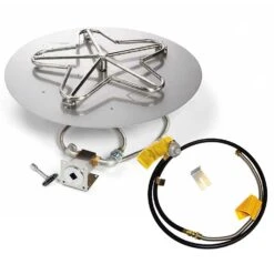 HPC Fire MLFPK Match Light Gas Fire Pit Kit, Round Flat Pan -Empire Spinning Shop penta24mlfpk flex st