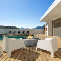 Prism Hardscapes PH-404 Moderno 4 Concrete Gas Fire Pit, 48-Inch -Empire Spinning Shop ph 404 ls c 04 22