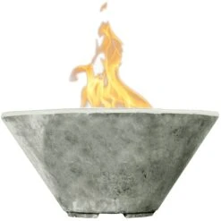 Prism Hardscapes Verona Concrete Gas Fire Bowl, 32.5-Inch -Empire Spinning Shop ph 437 fb nat a 05 23 2