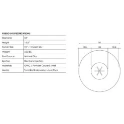 Prism Hardscapes PH-FUEGO54 Fuego Electronic Ignition Concrete Gas Fire Pit, 54-Inch -Empire Spinning Shop ph fuego54 config spec b 05 22