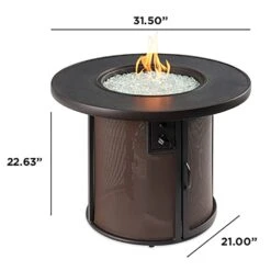 The Outdoor GreatRoom Company SF-32-K Stonefire Gas Fire Table, 32x32-Inches -Empire Spinning Shop sf 32 k dimensions a 12 21