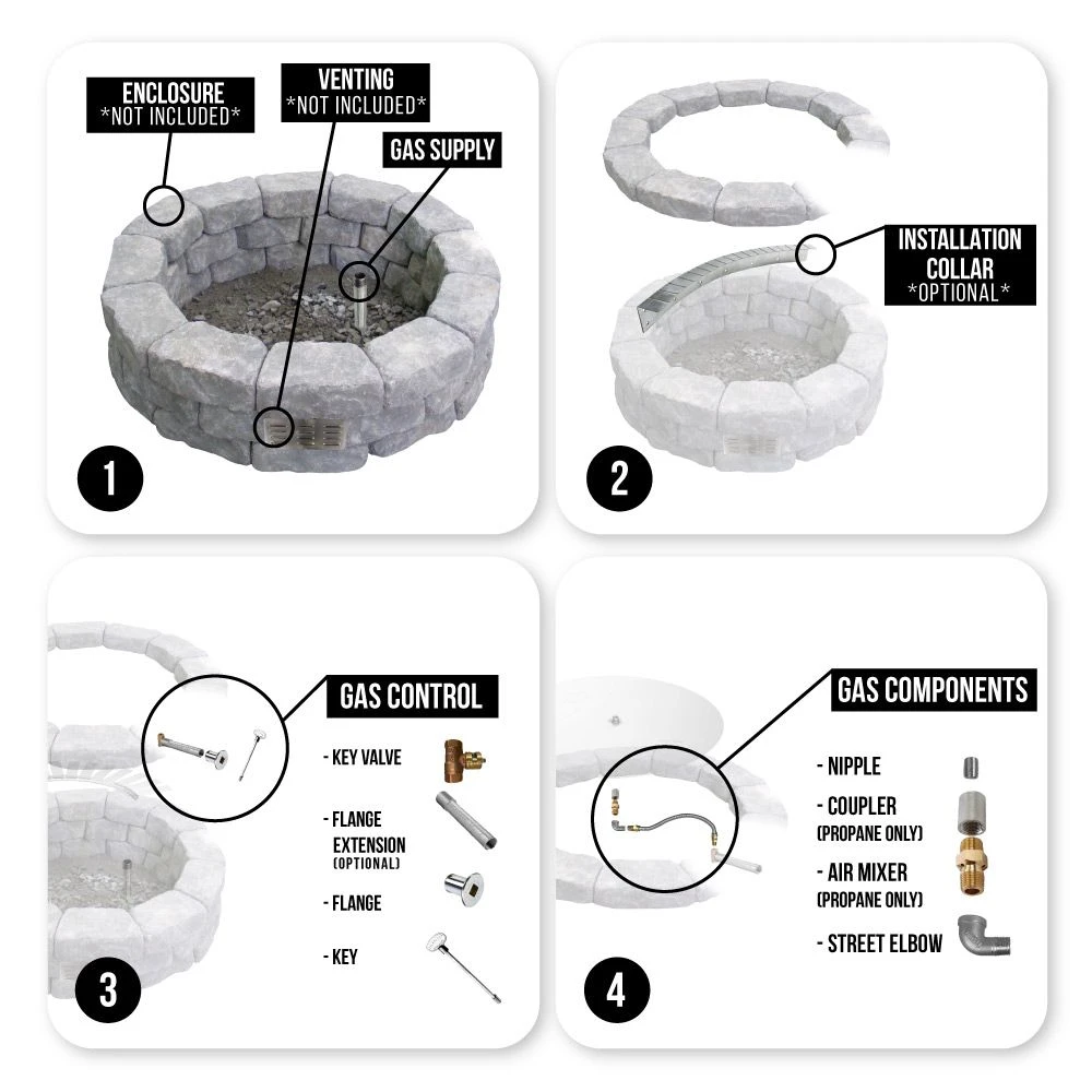 Spotix Penta HPC Match Lit Fire Pit Burner Kits 6 Spotix Penta HPC Match Lit Fire Pit Burner Kits - Image 4
