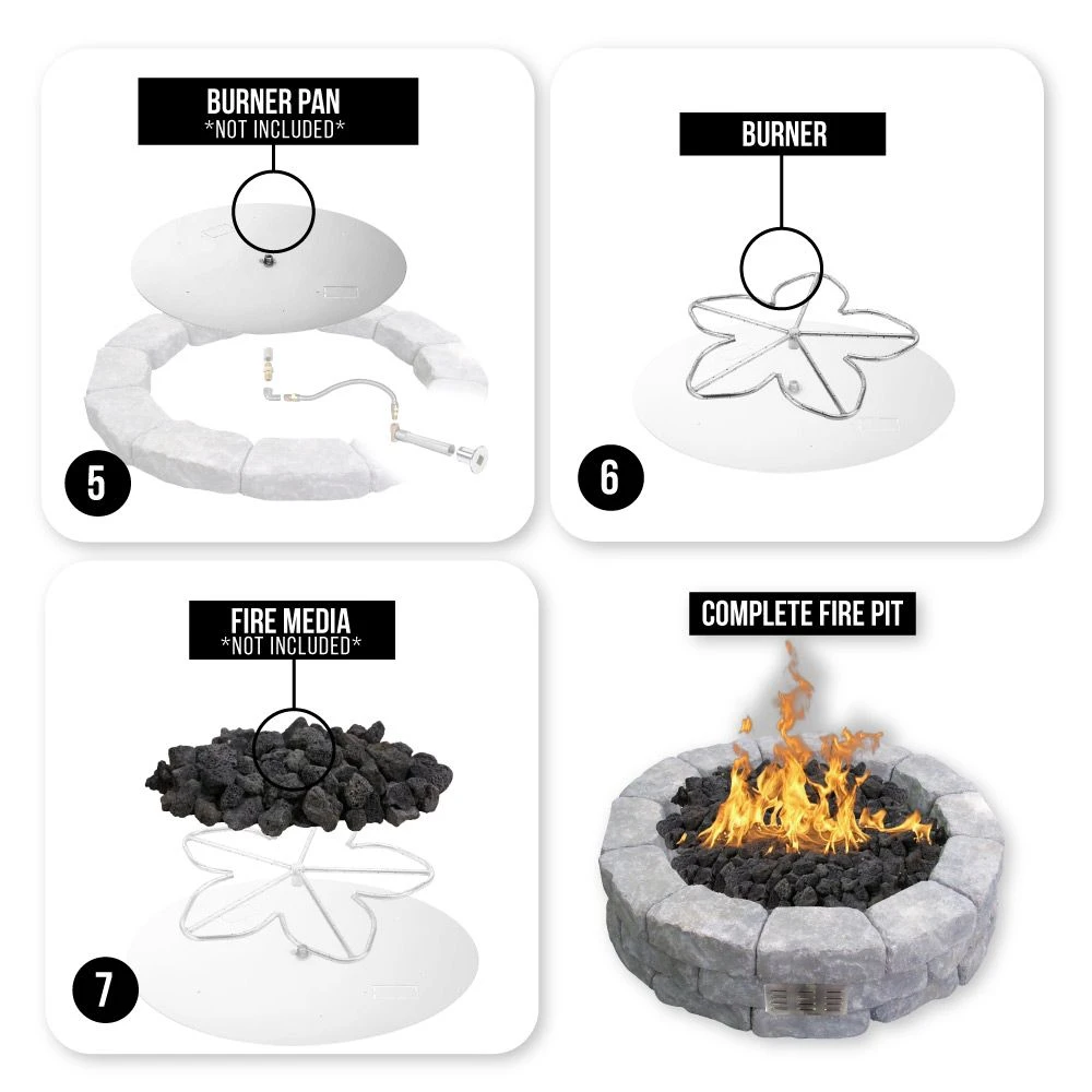 Spotix Penta HPC Match Lit Fire Pit Burner Kits 8 Spotix Penta HPC Match Lit Fire Pit Burner Kits - Image 6