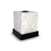 Grand Effects SQxxF16 16x16-Inch Square Floor Mount White Quartz Stone Candelere With Electronic Ignition & LED Lights -Empire Spinning Shop square candelere a 07 20