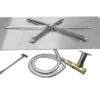 Firegear FPB-SFBSMTN Match Light Gas Fire Pit Burner Kit With Square Flat Pan & Stainless Steel Burning Spur